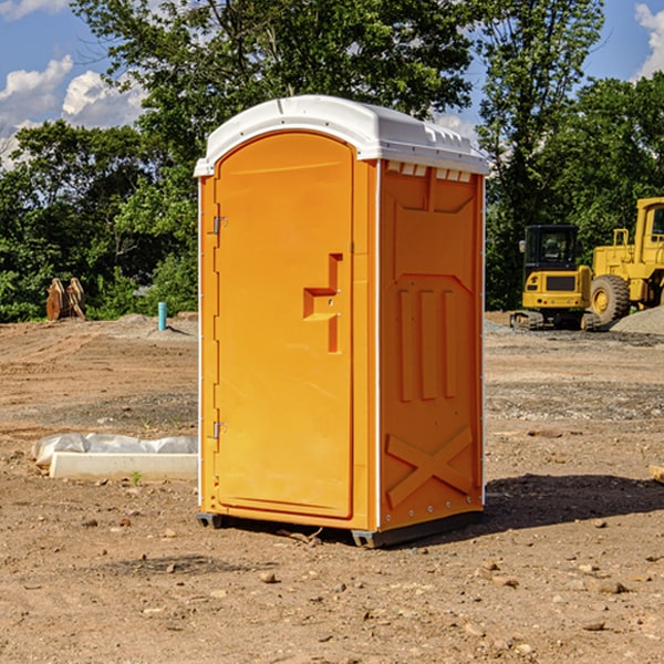 how often are the portable restrooms cleaned and serviced during a rental period in Los Veteranos II